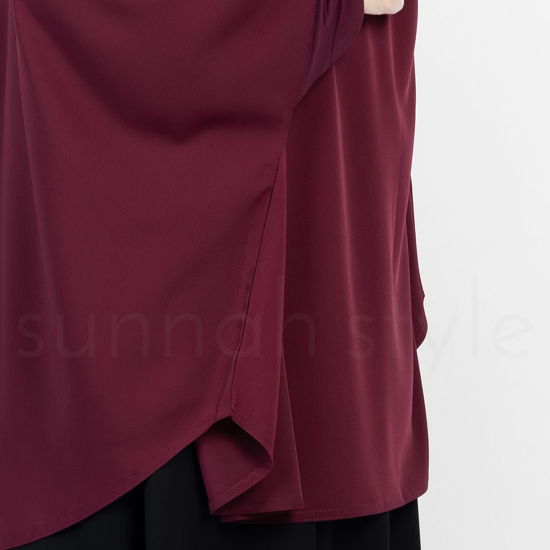 Sunnah Style Signature Jilbab Top Thigh Length Burgundy